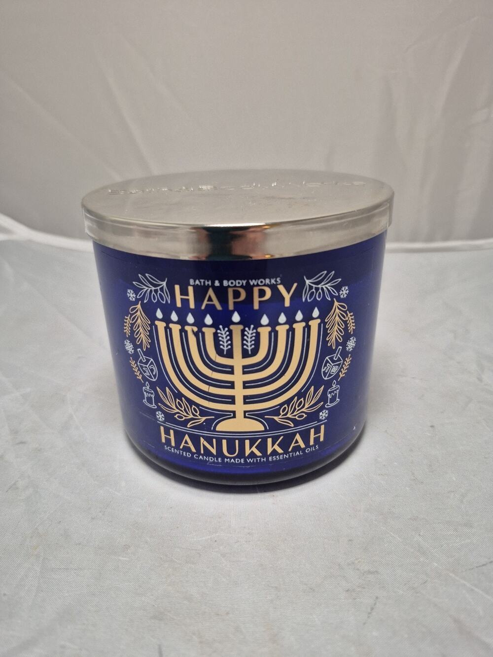 💥 Bath & Body Works 3-Wick Candle Happy Hanukkah Sufganiyot 14.5 oz New A6
